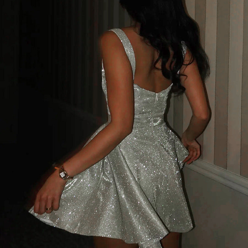 Damen A-Linien Glitzerkleid W&W