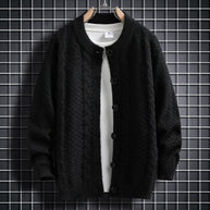 Damen Strickjacke mit strukturiertem Zopfmuster und durchgehenden Knöpfen WW