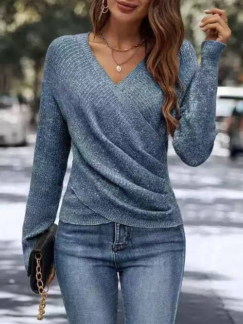W&W Mode Gekreuzter Pullover