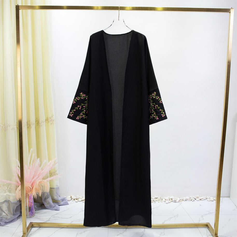Damen Luxus Kimono Mantel mit feinen Stickdetails WW