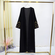 Damen Luxus Kimono Mantel mit feinen Stickdetails WW