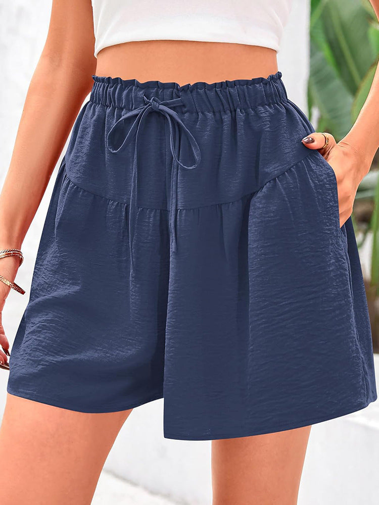 Damen Bequeme Loose-Fit Shorts mit Elastikbund und Taschen WW