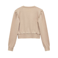 Damen Strickpullover mit V-Ausschnitt und dekorativen Knöpfen WW