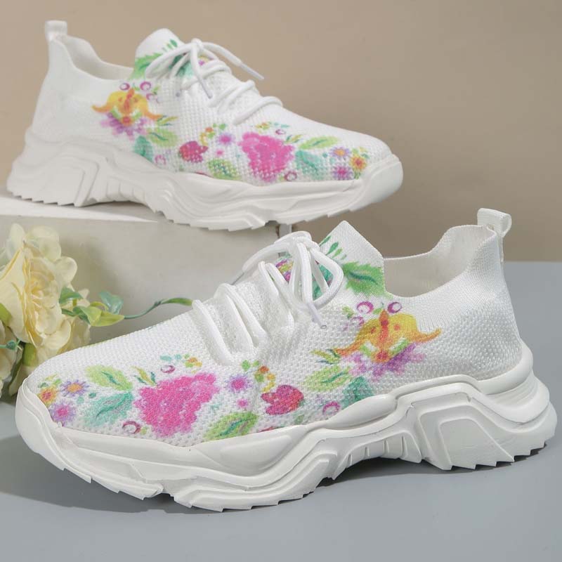 WW | Lässige Turnschuhe Mit Blumendruck