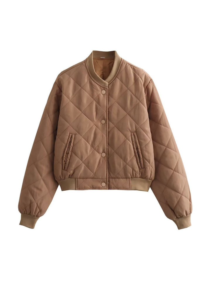 W&W Mode | Argyle-Muster Bomberjacke für Frauen