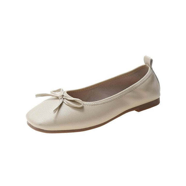Damen Ballerinas mit elegantem Schleifen-Detail und hochwertigem Leder W&W Mode