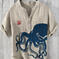 WW | Japanisches Hemd Aus Leinenmix