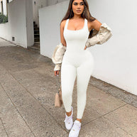 Damen Sportlicher Bodycon-Jumpsuit WW