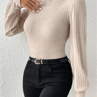 WW CozyKnit geschopptes Rollkragenlangarm-Sweater