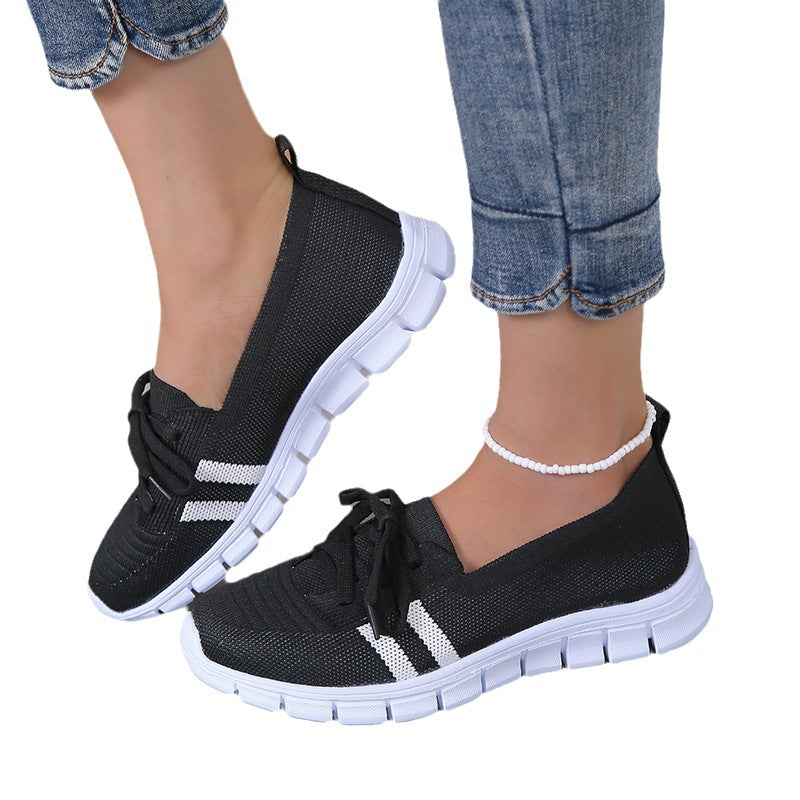 Damen Atmungsaktive und bequeme Freizeitschuhe mit elastischem Obermaterial WW