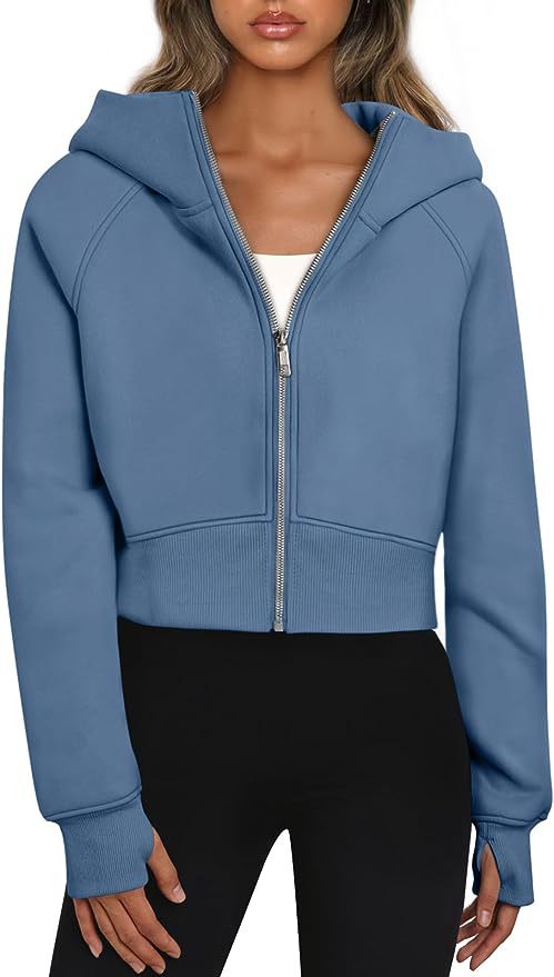 Damen lässige Kurzjacke mit Kapuze WW
