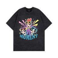 Damen T-Shirt mit angepasstem Powerpuff Girls Grafikdruck WW