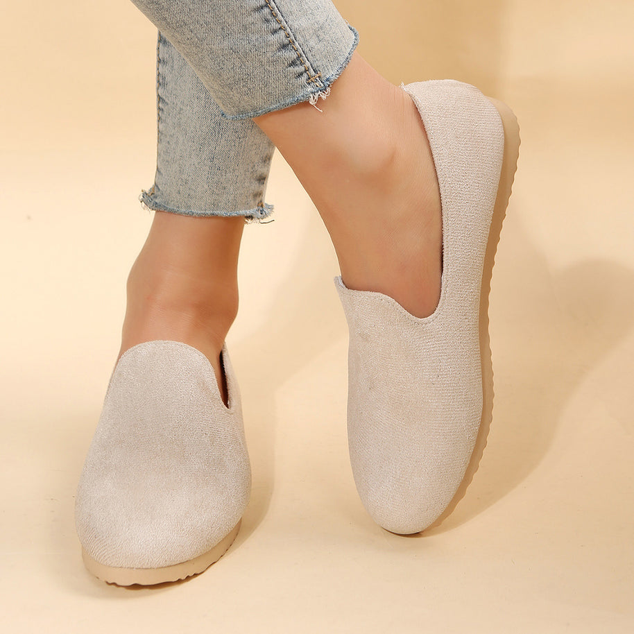 Damen Slip-On Freizeit Slipper mit bequemer Fußbett WW