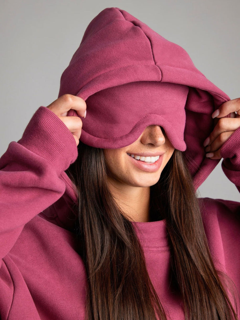 Damen Bequemer und stilvoller Hoodie mit integriertem Schlafmasken-Design WW