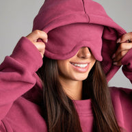 Damen Bequemer und stilvoller Hoodie mit integriertem Schlafmasken-Design WW