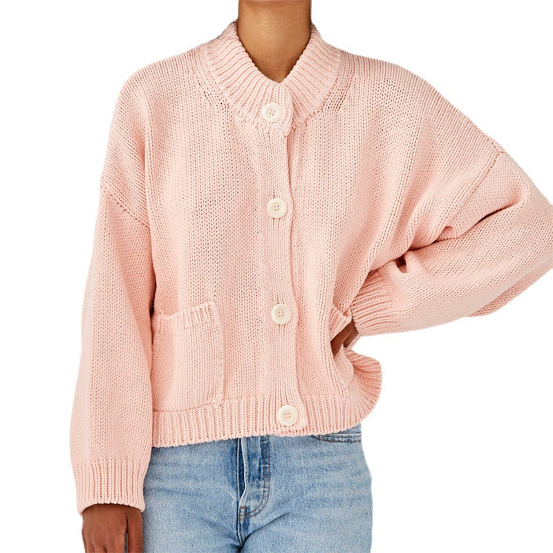 Damen Strickjacke im lässigen Schnitt mit Knopfdetails WW