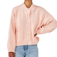 Damen Strickjacke im lässigen Schnitt mit Knopfdetails WW