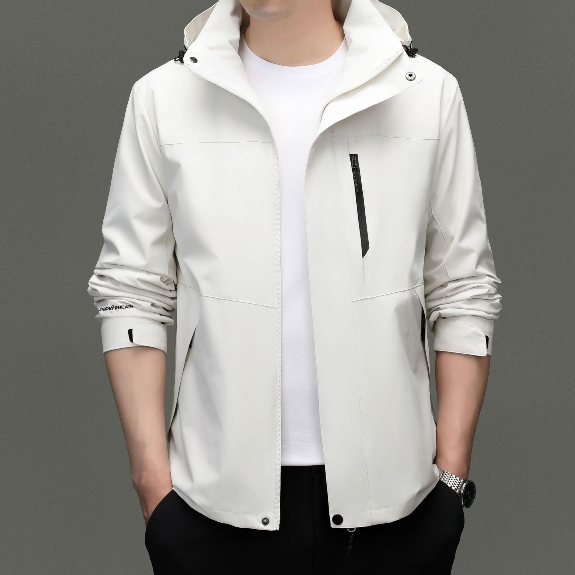 Herren Übergangsjacke mit stylischem Stehkragen und atmungsaktiven Eigenschaften WW