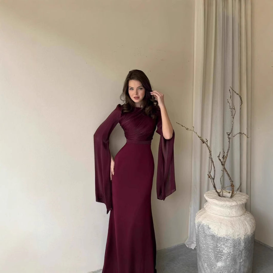 Damen Abendkleid mit eleganter Drapierung WW
