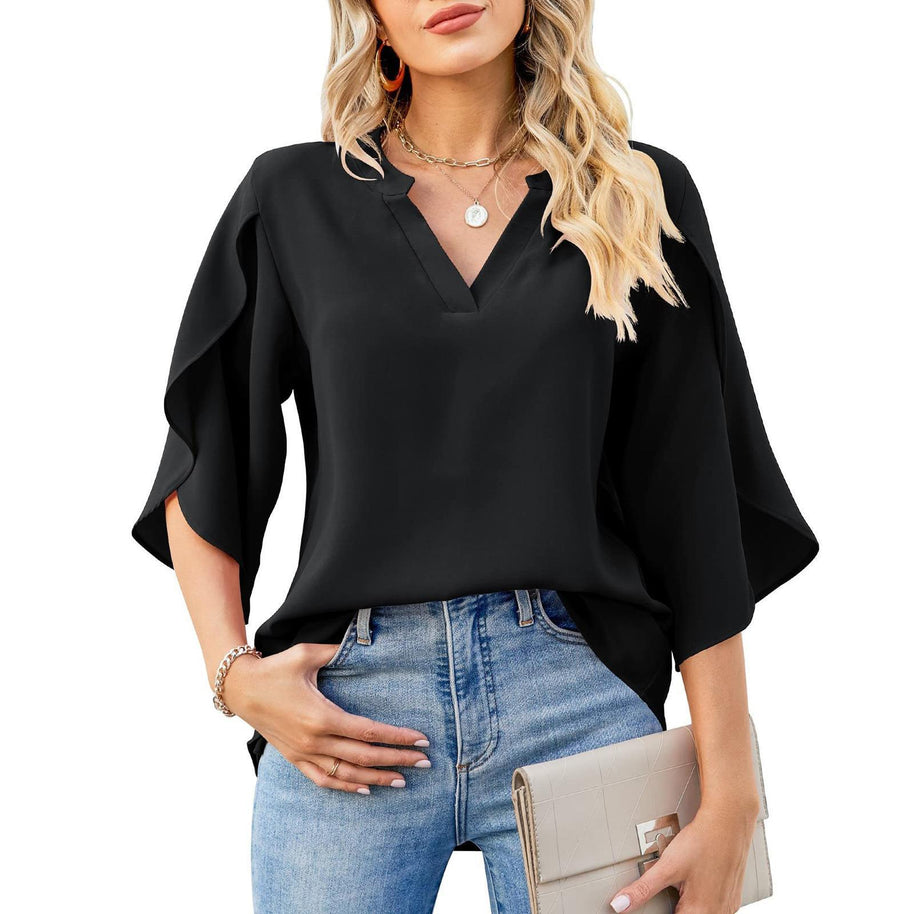 WW | Petal Sleeve Chiffon Shirt