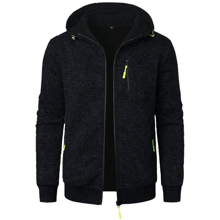 W&W Mode | Herren Gemusterte Zip Kapuzenpulli