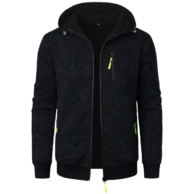 WW | Herren Gemusterte Zip Kapuzenpulli