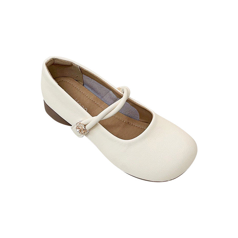 Damen Ballerinas mit dekorativem Riemchen und kleiner Verzierung WW