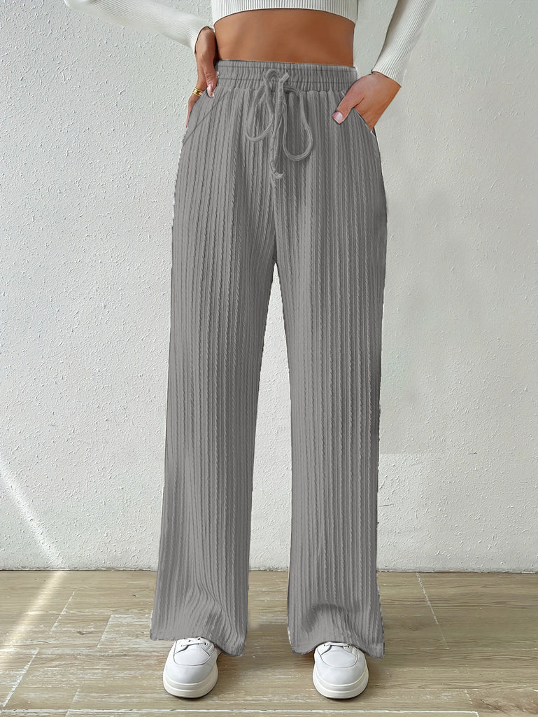 Damen Hochwertige Jersey-Hose mit elastischem Bund und sportlichem Design WW