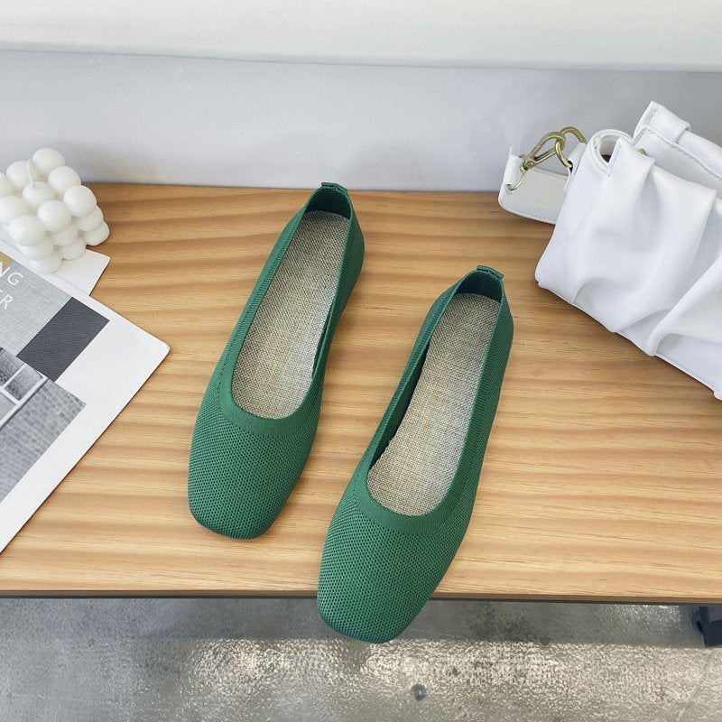 Damen atmungsaktive Ballerinas aus flexiblem Stoff WW