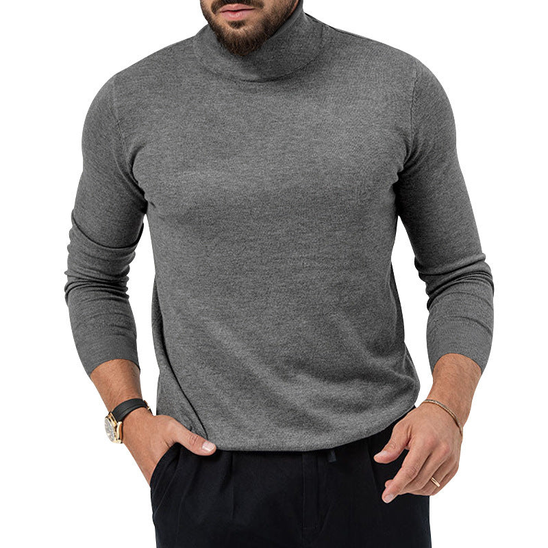 Herren eleganter Rollkragenpullover aus softem Material WW