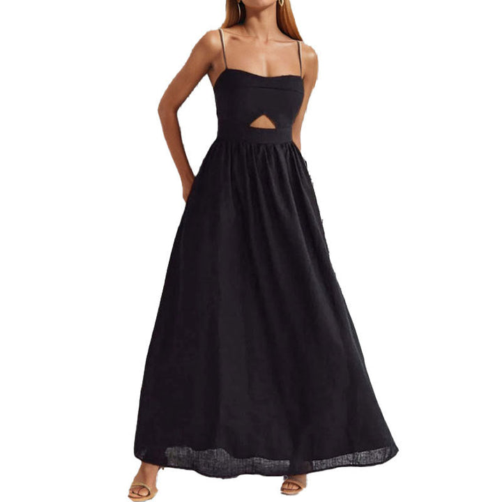 Damen Maxikleid mit schickem Cut-Out-Design und trägerlosem Oberteil W&W Mode
