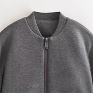 Damen sportliche Zip-Jacke mit weitem Schnitt WW