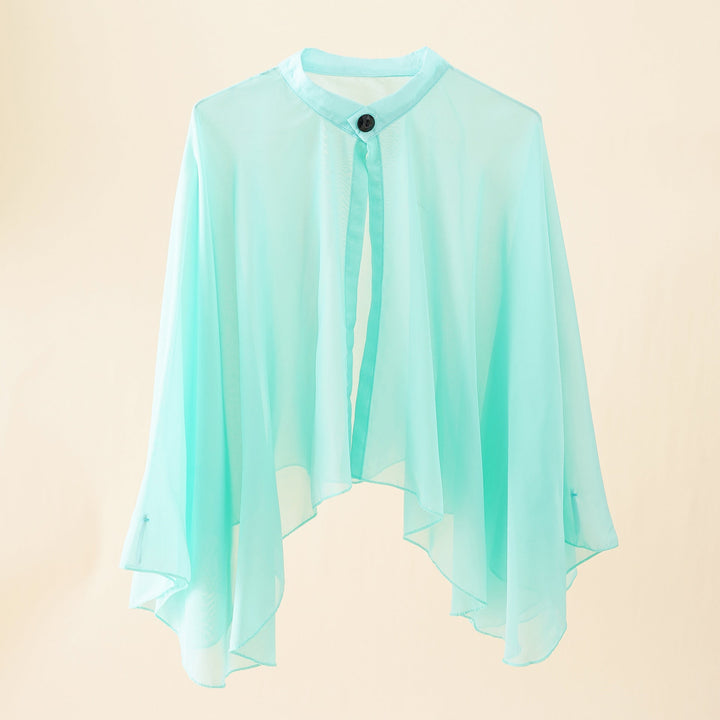 Damen Luftiger Chiffon-Kimono mit weit ausgestellten Ärmeln W&W Mode