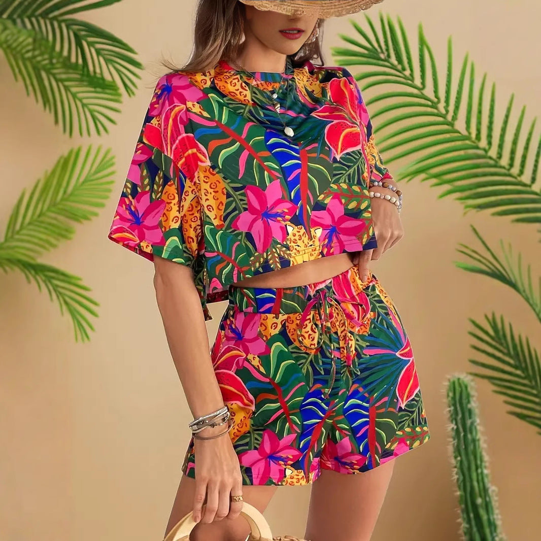 Damen Sommerliches Kurzarm-Set WW