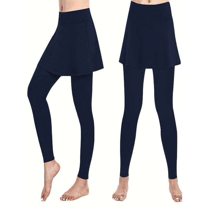 Damen Leggings mit schwingendem Rock W&W Mode