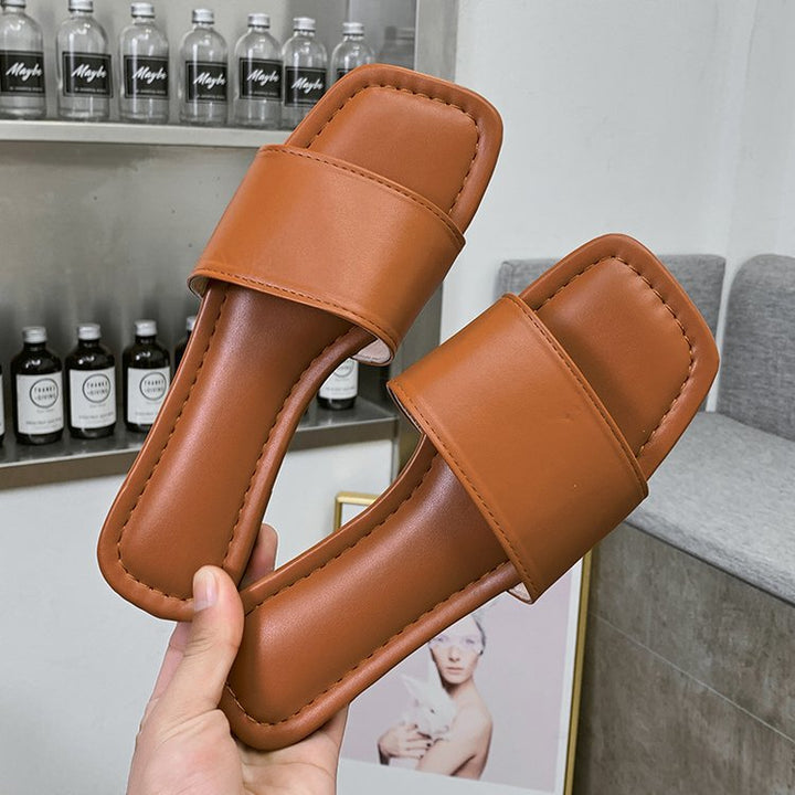 Damen Offene Zehentrenner-Pantoletten mit elegantem Design W&W Mode