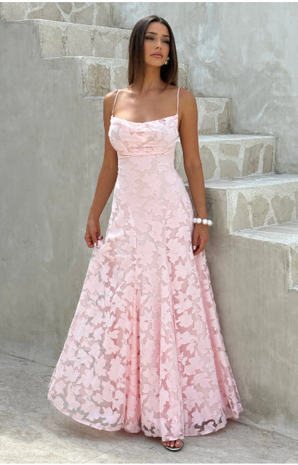 Damen Elegante Spitze A-Linie Abendkleid WW