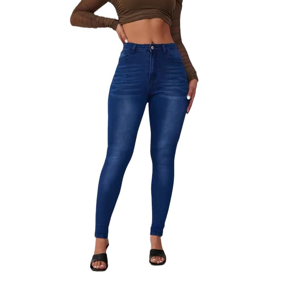 Damen Skinny-Jeans mit hohem Bund und figurbetonter Passform WW