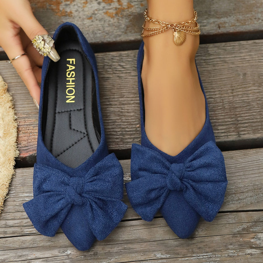 Damen Ballerina-Schuhe mit elegantem Schleifendetail und rutschfester Sohle WW
