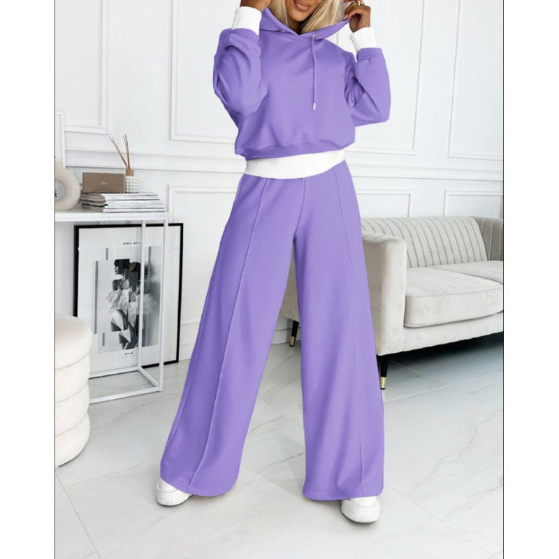 Damen Sportliches Lounge-Set mit weitem Schnitt und Kapuze WW