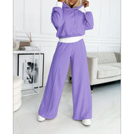 Damen Sportliches Lounge-Set mit weitem Schnitt und Kapuze WW