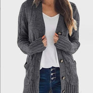 WW | Stylischer Plus-Size Mittel-langer Cardigan Pullover