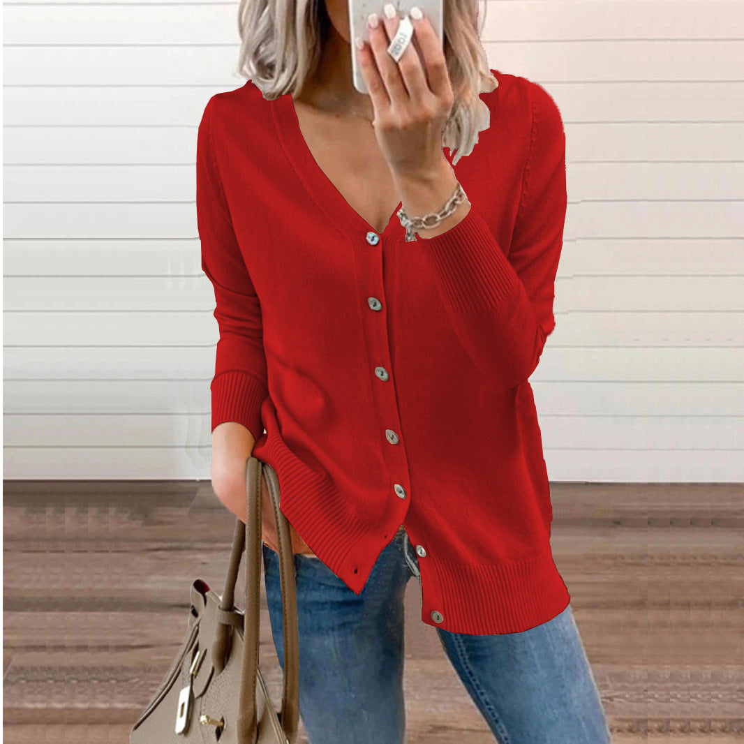 WW | Knopf Strick Cardigan Pullover