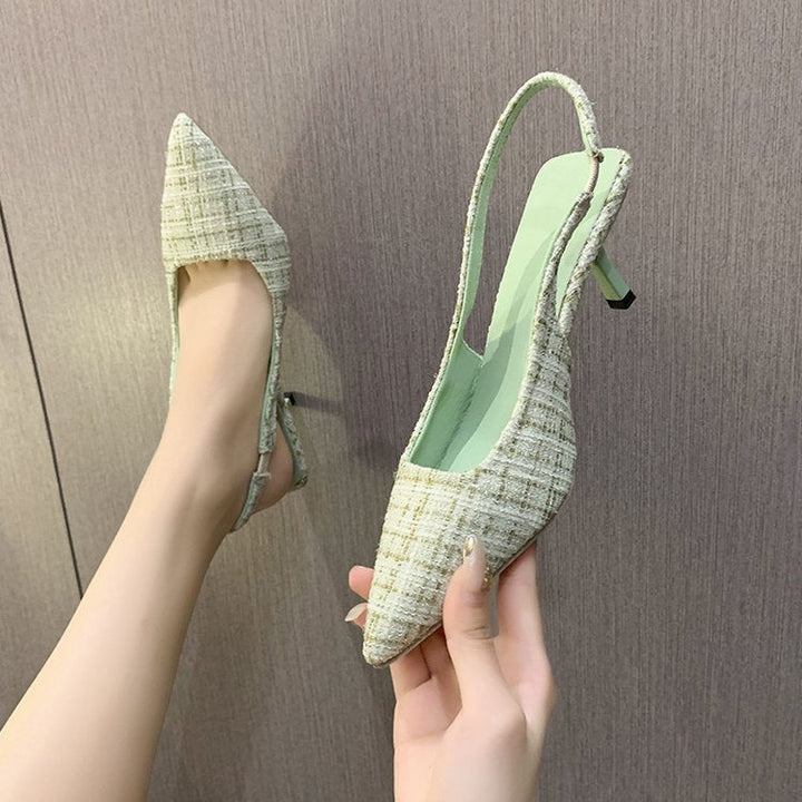 Damen Slingback-Pumps mit elegantem Stoffmix und modischem Absatz W&W Mode