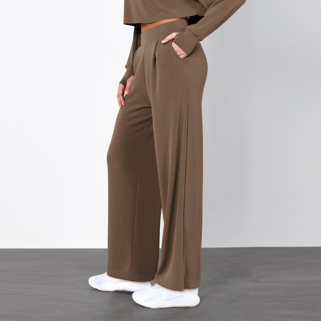 Damen Weit geschnittene Lounge-Hose mit komfortablem Bund und praktischen Taschen WW
