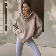 Damen Sportliches Oversized Poloshirt WW
