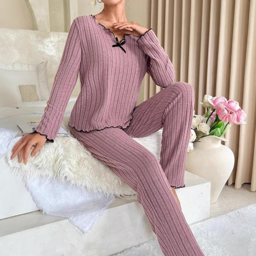 Damen Schlafanzug im eleganten Rippdesign WW