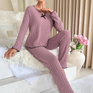 Damen Schlafanzug im eleganten Rippdesign WW