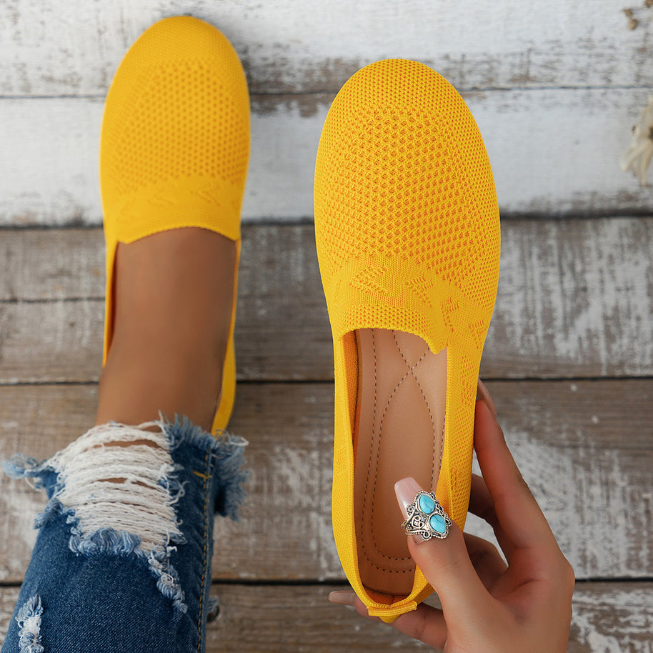 Damen Atmungsaktive Slip-On Espadrilles mit flexiblem Fußbett WW