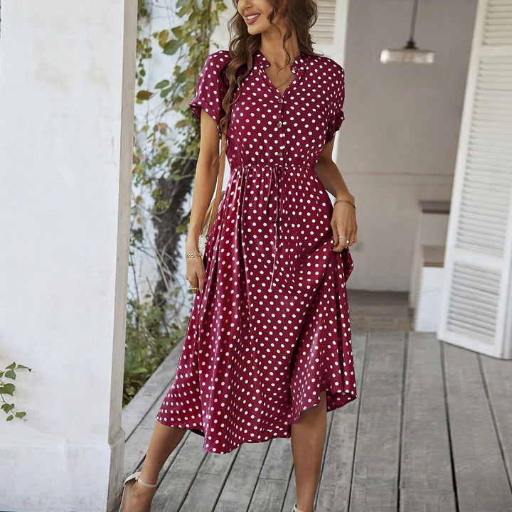 Damen Midikleid mit Punkten W&W Mode